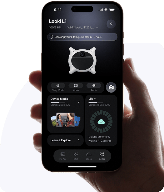Looki App Interface on Smartphone