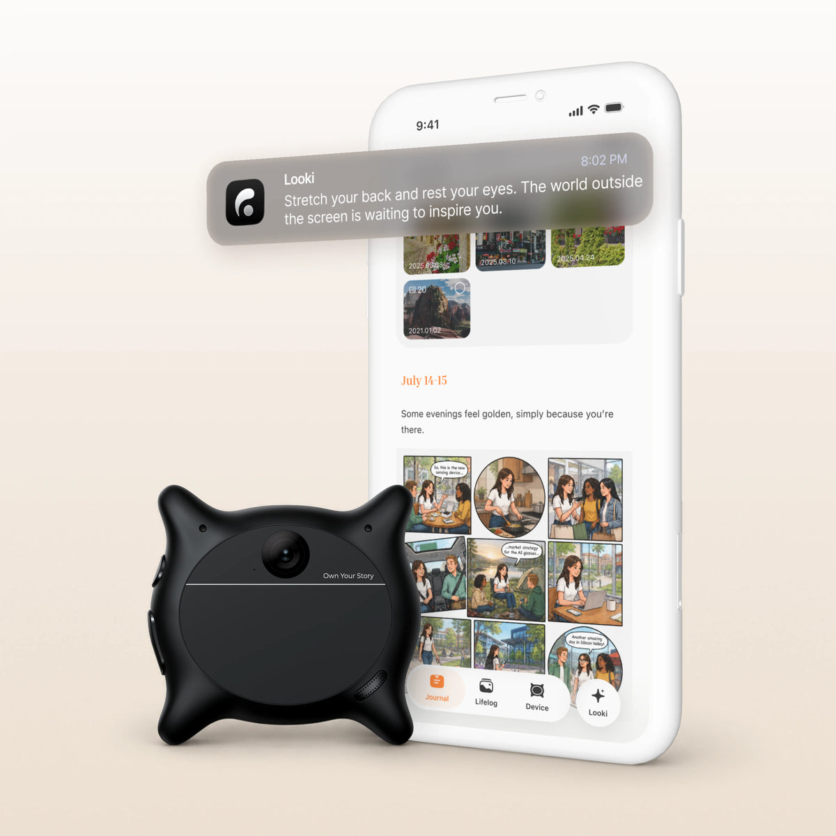 Black Looki L1 wearable camera